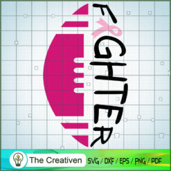 Breast Cancer Fighter Tackle Ball SVG Cut File for Cricut & Silhouette