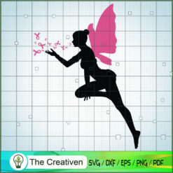 Pink Fairy Breast Cancer Awa SVG Cut File for Cricut