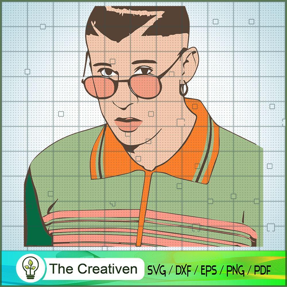 Bad Bunny Art SVG, Rapper SVG, Singer SVG 1 Bad Bunny Art SVG, Rapper SVG, Singer SVG