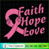 Faith Hope Love Pink Ribbon  SVG Cut File for Cricut