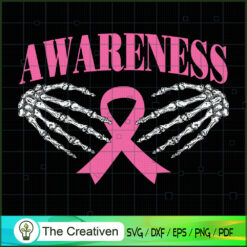 Breast Cancer Awareness Bone SVG Cut File for Cricut