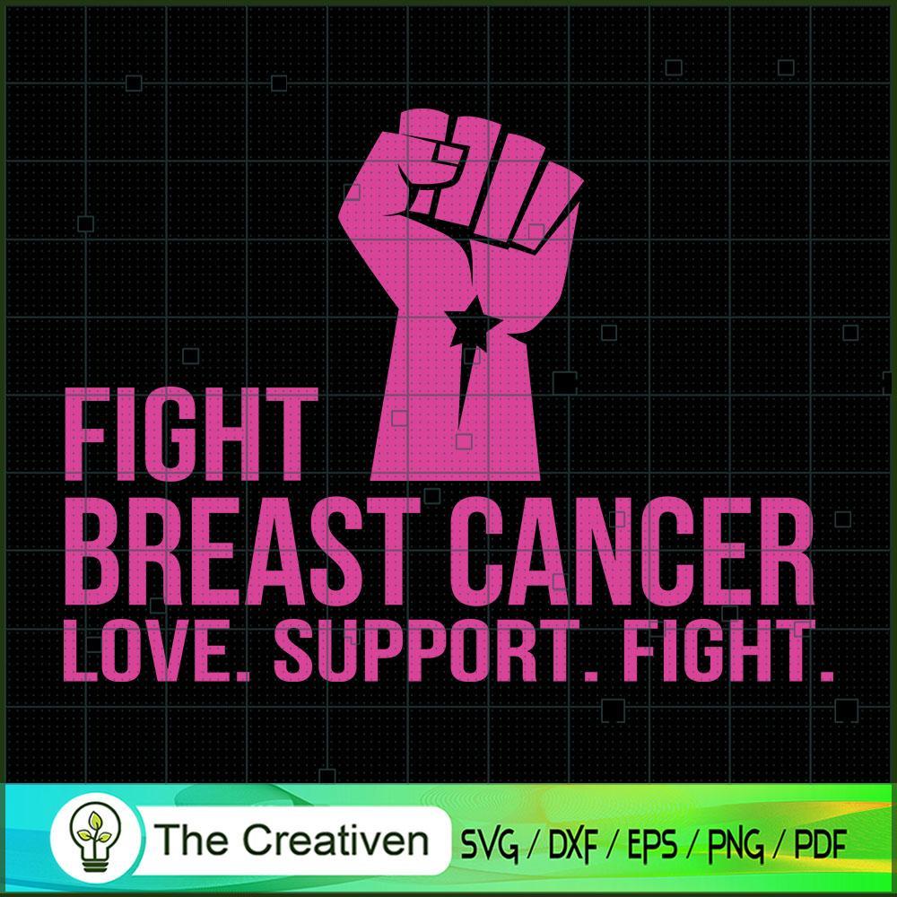 Fight Breast Cancer Love Sup SVG Cut File for Cricut 1 Fight Breast Cancer Love Sup SVG Cut File for Cricut