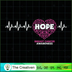 Hope to Cure Breast Cancer SVG Cut File for Cricut & Silhouette