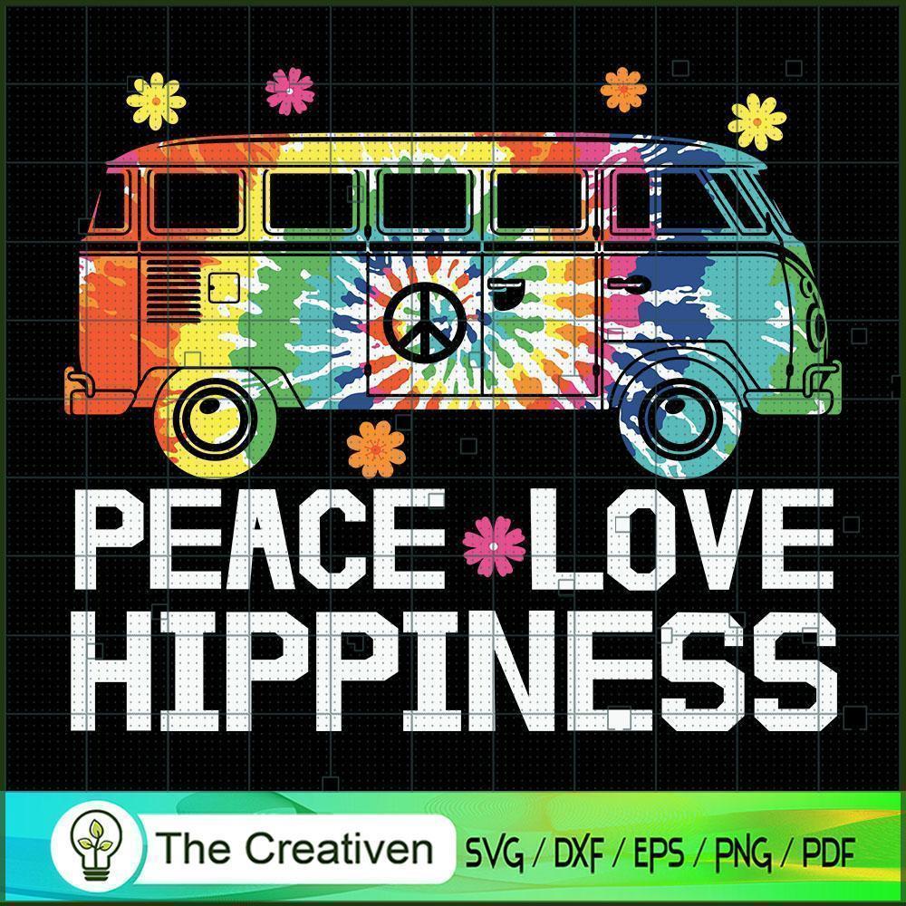 Peace Love Hippiness Van Hip SVG Cut File for Cricut 1 Peace Love Hippiness Van Hip SVG Cut File for Cricut