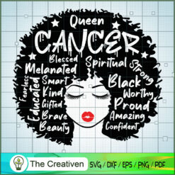 Queen Cancer SVG Cut File for Cricut & Silhouette