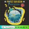 World Ocean Day Turtle SVG Cut File for Cricut & Silhouette