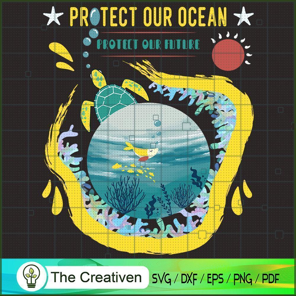 World Ocean Day Turtle SVG Cut File for Cricut & Silhouette 1 World Ocean Day Turtle SVG Cut File for Cricut & Silhouette