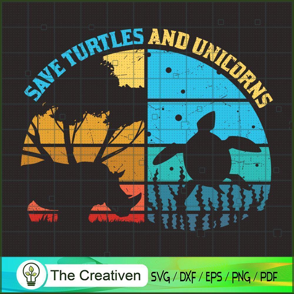 Save Sea Turtle and Rhinocer SVG Cut File for Cricut 1 Save Sea Turtle and Rhinocer SVG Cut File for Cricut
