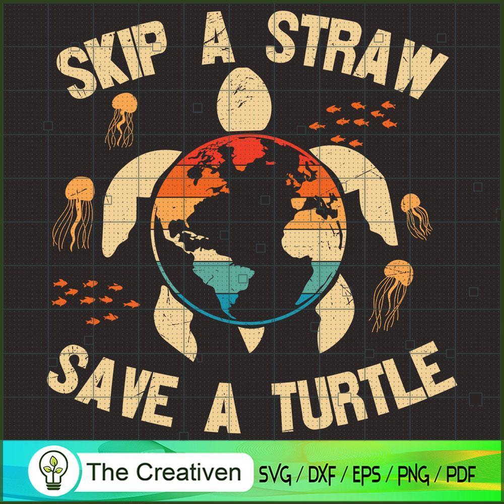 Skip a Straw Save a Turtle S SVG Cut File for Cricut 1 Skip a Straw Save a Turtle S SVG Cut File for Cricut