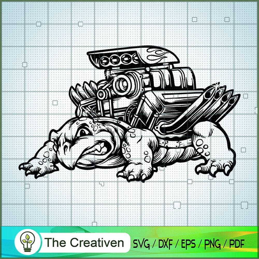 Silhouette Turtle Engine Spe SVG Cut File for Cricut 1 Silhouette Turtle Engine Spe SVG Cut File for Cricut