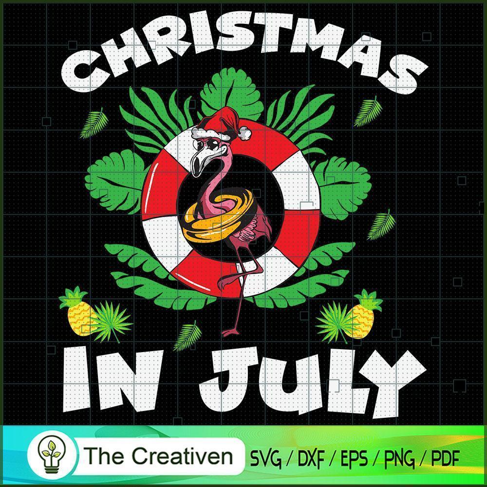 Christmas in July Pink Flamingo SVG Cut File for Cricut & Silhouette 1 Christmas in July Pink Flamingo SVG Cut File for Cricut & Silhouette