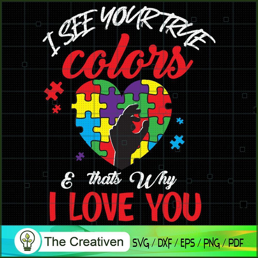 See True Colors Puzzle Autis SVG Cut File for Cricut 1 See True Colors Puzzle Autis SVG Cut File for Cricut