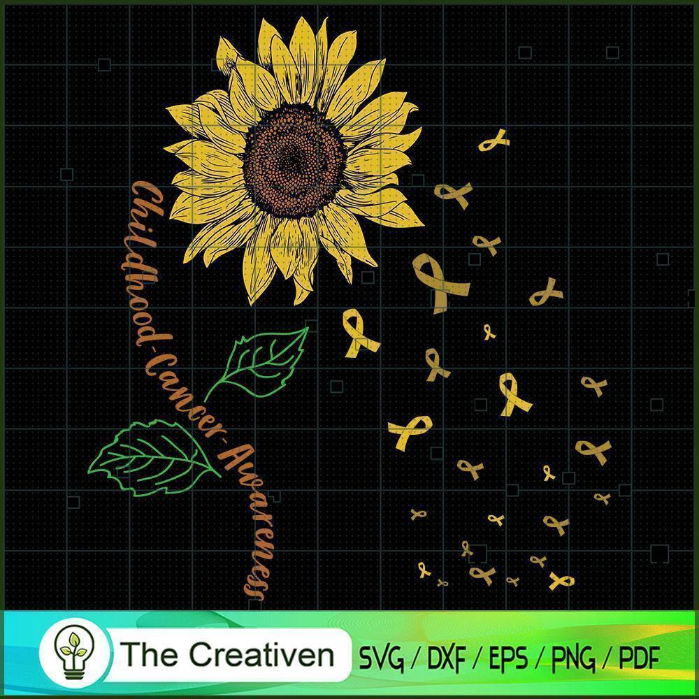 Flower Childhood Cancer Awar SVG Cut File for Cricut 1 Flower Childhood Cancer Awar SVG Cut File for Cricut