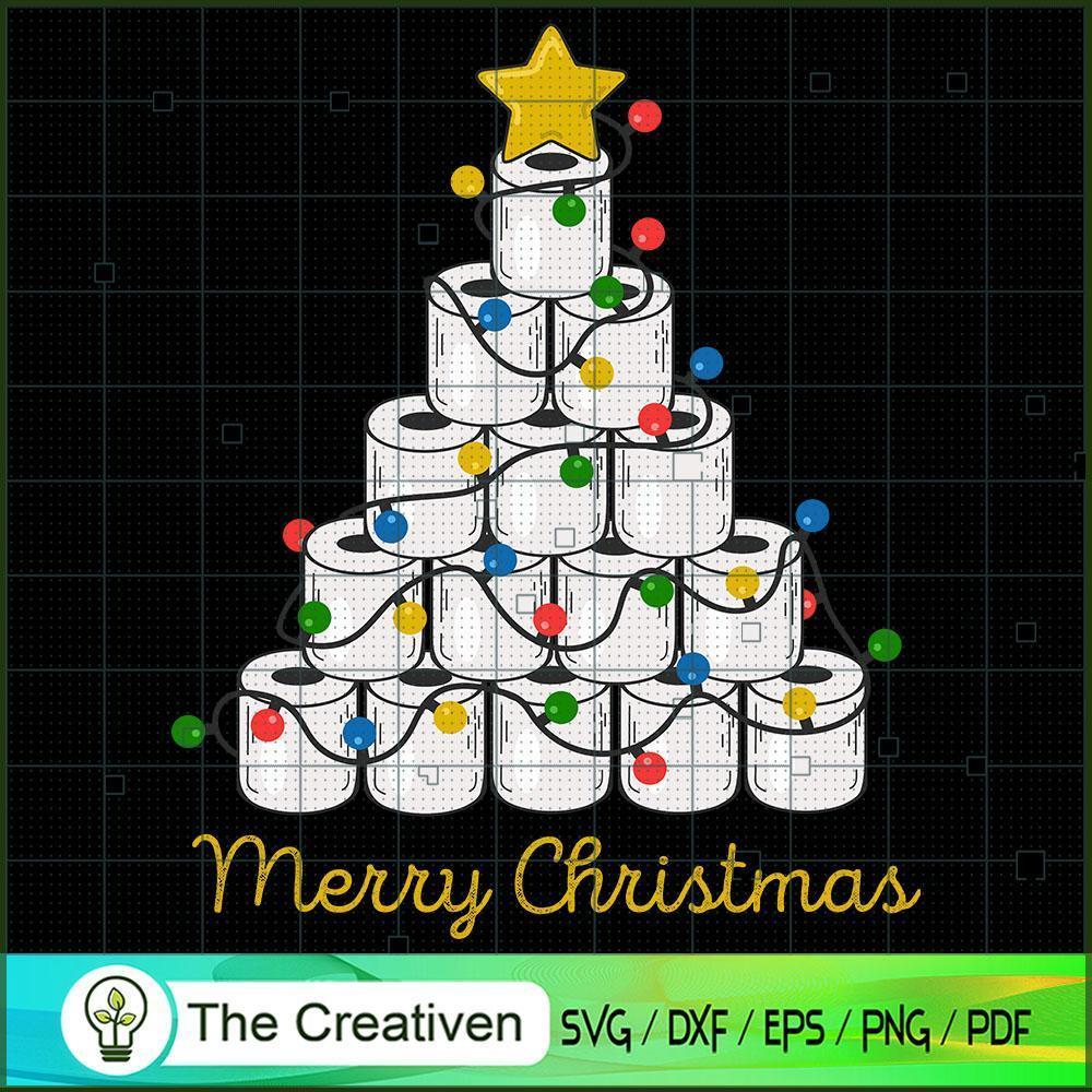 Toilet Paper Christmas Tree Noel SVG Cut File for Cricut & Silhouette 1 Toilet Paper Christmas Tree Noel SVG Cut File for Cricut & Silhouette