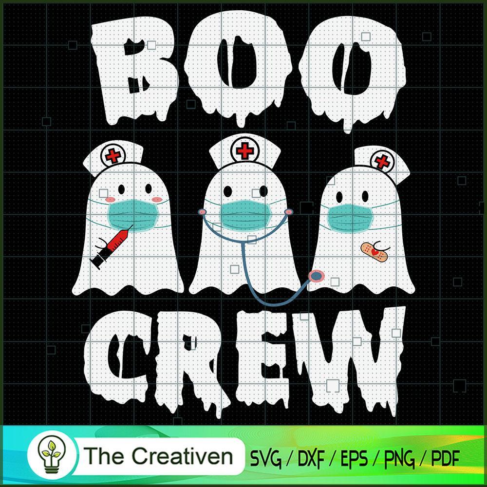 Boo Crew Nurse Halloween Gho SVG Cut File for Cricut 1 Boo Crew Nurse Halloween Gho SVG Cut File for Cricut