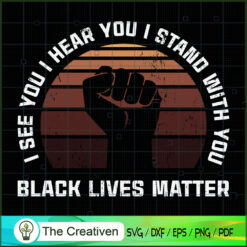 I See I Hear I Stand Black L SVG Cut File for Cricut