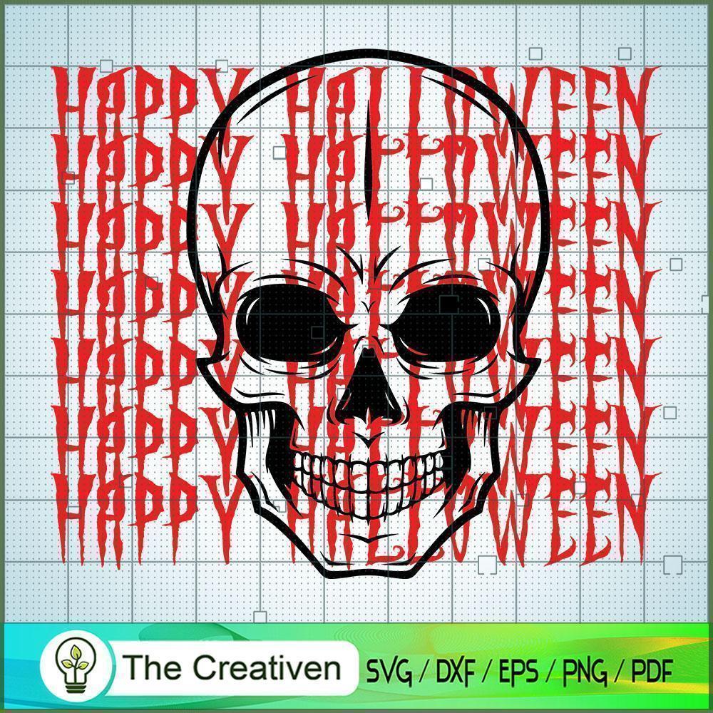 Happy Halloween Skull Funny SVG Cut File for Cricut 1 Happy Halloween Skull Funny SVG Cut File for Cricut