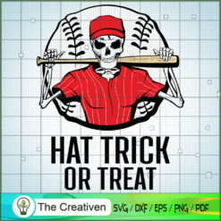 Skeleton Hat Trick or Treat  SVG Cut File for Cricut