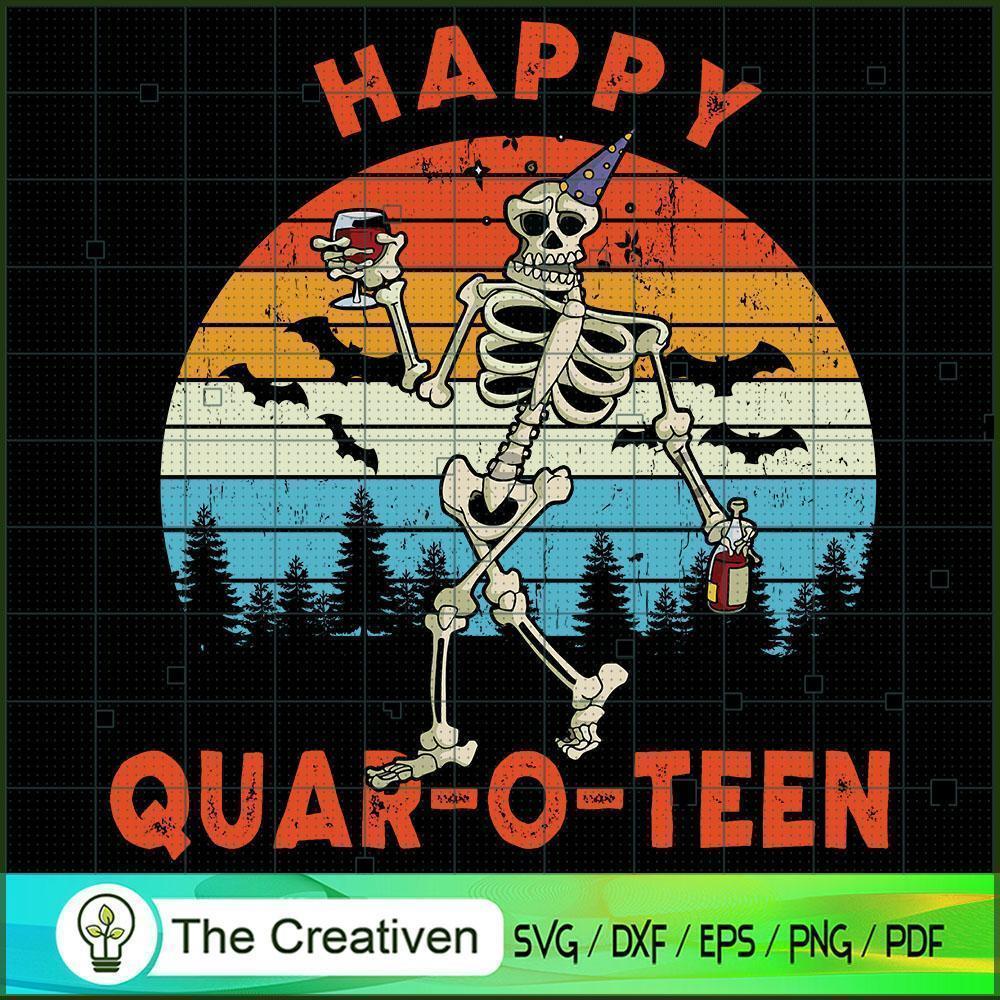 Happy QuarOTeen Drunk Skelet SVG Cut File for Cricut 1 Happy QuarOTeen Drunk Skelet SVG Cut File for Cricut