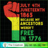 July 4th Juneteenth 1865 Bec SVG Cut File for Cricut Design 13007 2 81 copy 3
