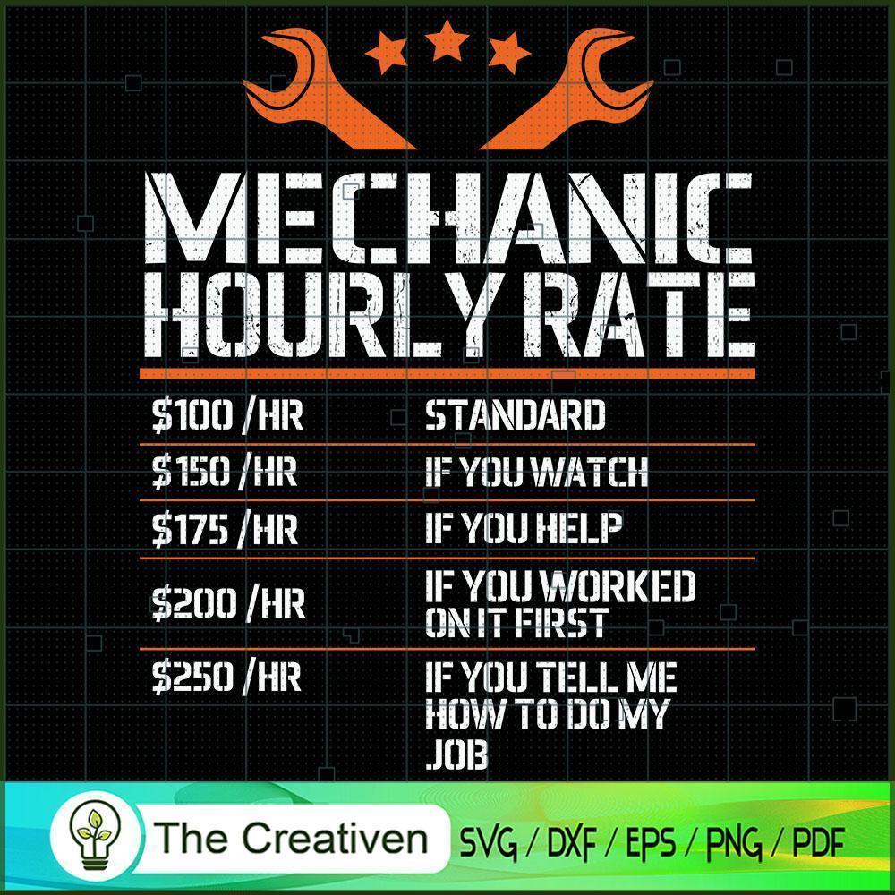 Mechanic Hourly Rate Gift Sh SVG Cut File for Cricut 1 Mechanic Hourly Rate Gift Sh SVG Cut File for Cricut