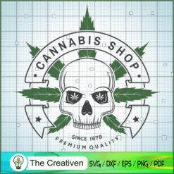 Cannabis Shop Logo SVG Cut File for Cricut & Silhouette