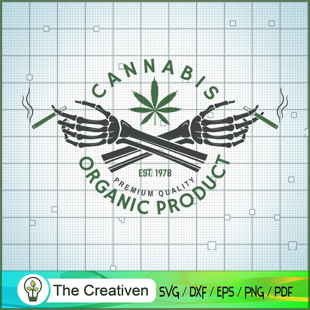 Cannabis Organic Product SVG Cut File for Cricut & Silhouette 1 Cannabis Organic Product SVG Cut File for Cricut & Silhouette