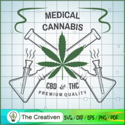 CBD And THC Cannabis SVG Cut File for Cricut & Silhouette