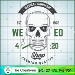 Weed 4:20 Medical Cannabis SVG Cut File for Cricut & Silhouette