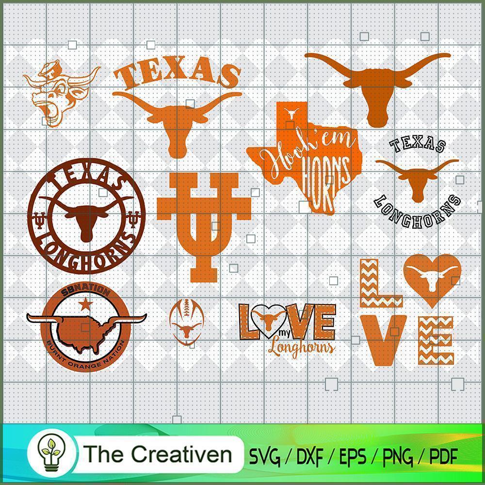 Texas LongHorns SVG Cut File for Cricut & Silhouette 1 Texas LongHorns SVG Cut File for Cricut & Silhouette