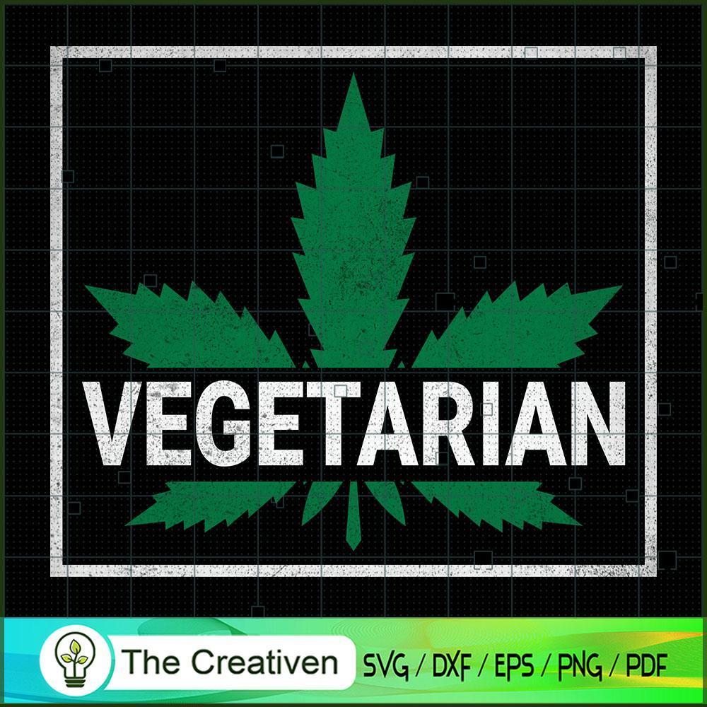 Vegetarian Cannabis SVG Cut File for Cricut & Silhouette 1 Vegetarian Cannabis SVG Cut File for Cricut & Silhouette