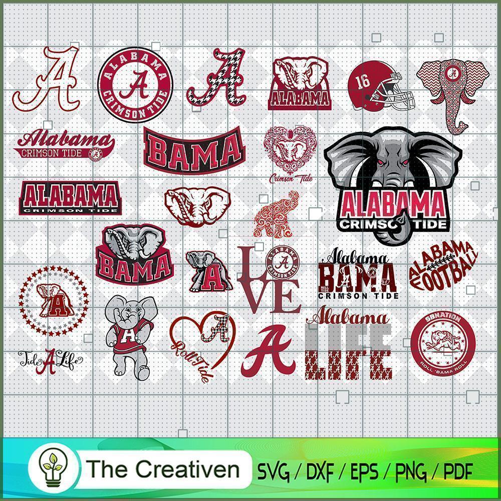 Alabama Crimson Tide SVG Cut File for Cricut & Silhouette 1 Alabama Crimson Tide SVG Cut File for Cricut & Silhouette