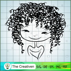 Cute Afro Girl SVG, Africa Woman SVG, Black Woman SVG