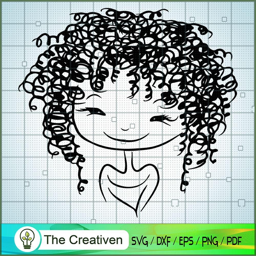 Cute Afro Girl SVG, Africa Woman SVG, Black Woman SVG 1 Cute Afro Girl SVG, Africa Woman SVG, Black Woman SVG