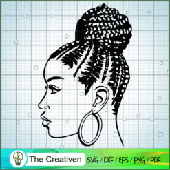 Black Girl Bun SVG, Africa Woman SVG, Black Woman SVG