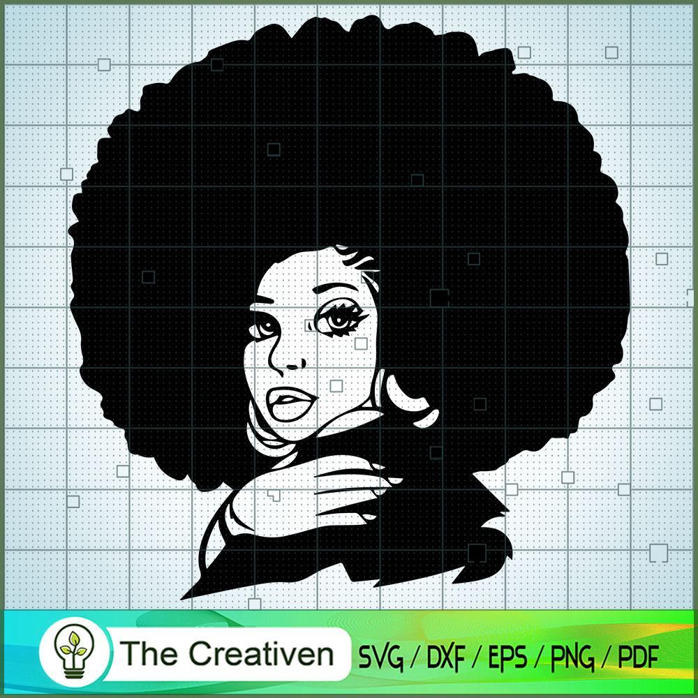 Afro Black Woman SVG, Africa Woman SVG, Black Woman SVG 1 Afro Black Woman SVG, Africa Woman SVG, Black Woman SVG