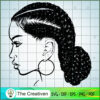 Black Girl Braiding SVG, Africa Woman SVG, Black Woman SVG