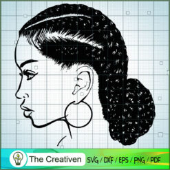 Black Girl Braiding SVG, Africa Woman SVG, Black Woman SVG