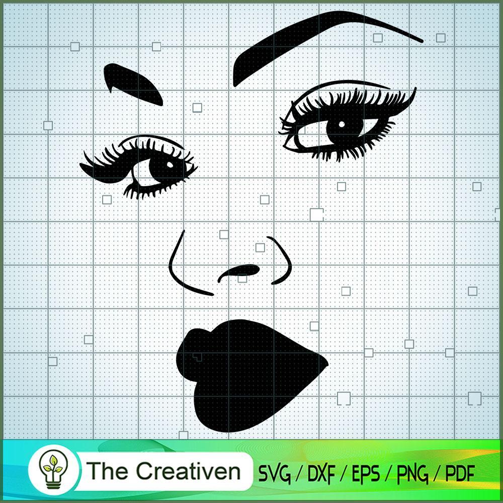 Facial Black Girl SVG, Africa Woman SVG, Black Woman SVG 1 Facial Black Girl SVG, Africa Woman SVG, Black Woman SVG
