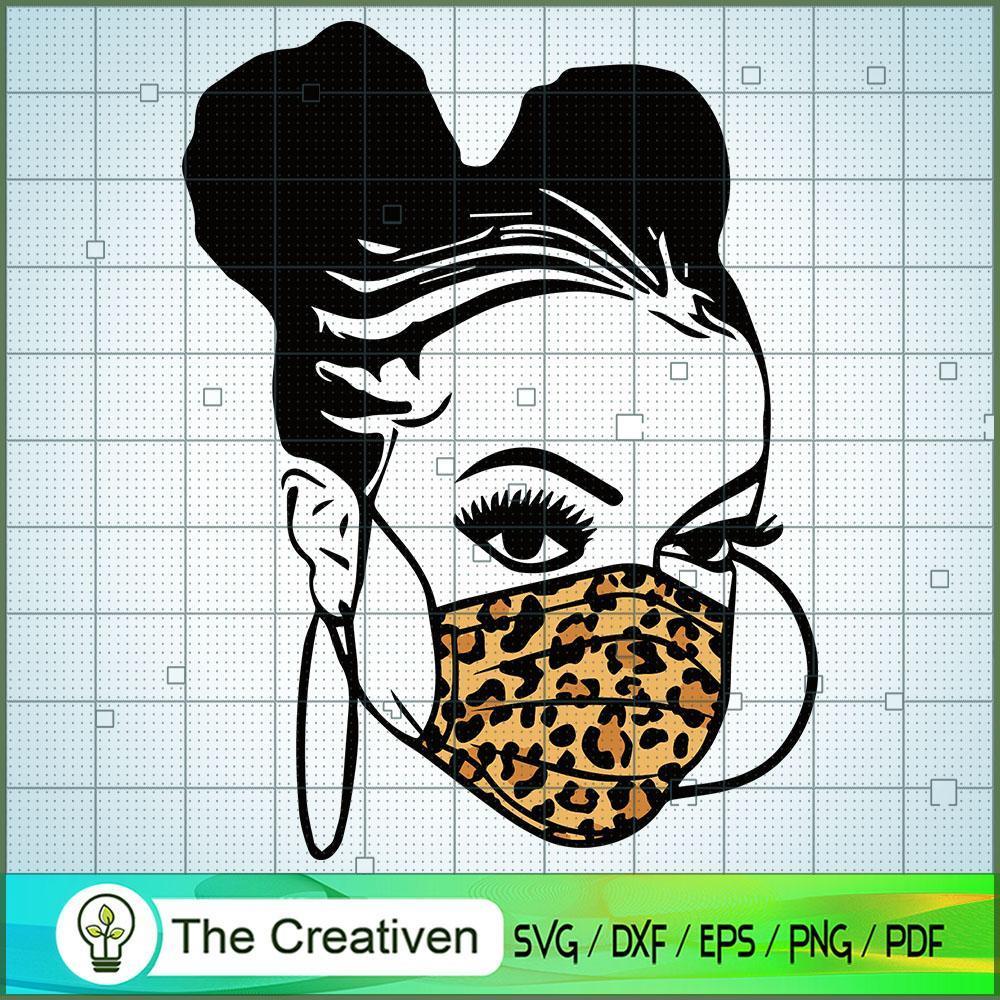 Cute Girl Wear Leopard Mask SVG, Africa Woman SVG, Black Woman SVG 1 Cute Girl Wear Leopard Mask SVG, Africa Woman SVG, Black Woman SVG