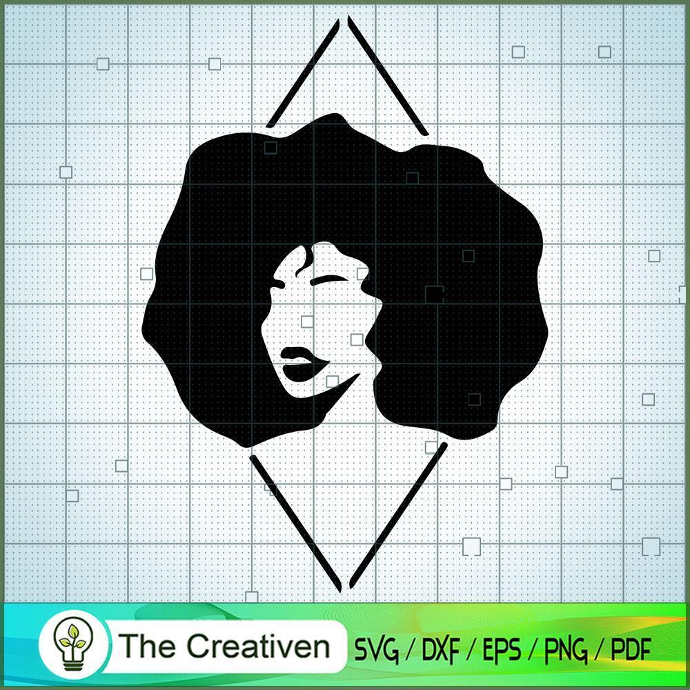 Rhombus Afro Woman SVG, Africa Woman SVG, Black Woman SVG 1 Rhombus Afro Woman SVG, Africa Woman SVG, Black Woman SVG