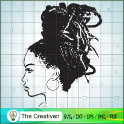 Black Girl Hair Bun SVG, Africa Woman SVG, Black Woman SVG