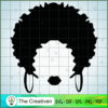 Shadow Afro Hair SVG, Africa Woman SVG, Black Woman SVG