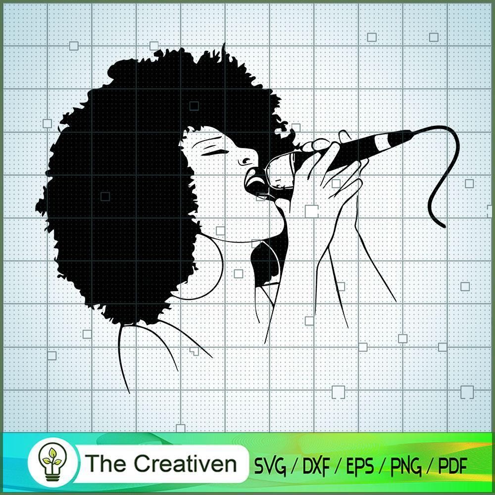Black Woman Singing SVG, Africa Woman SVG, Black Woman SVG 1 Black Woman Singing SVG, Africa Woman SVG, Black Woman SVG