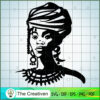 Black Woman Face SVG Cut File for Cricut & Silhouette Design 11860