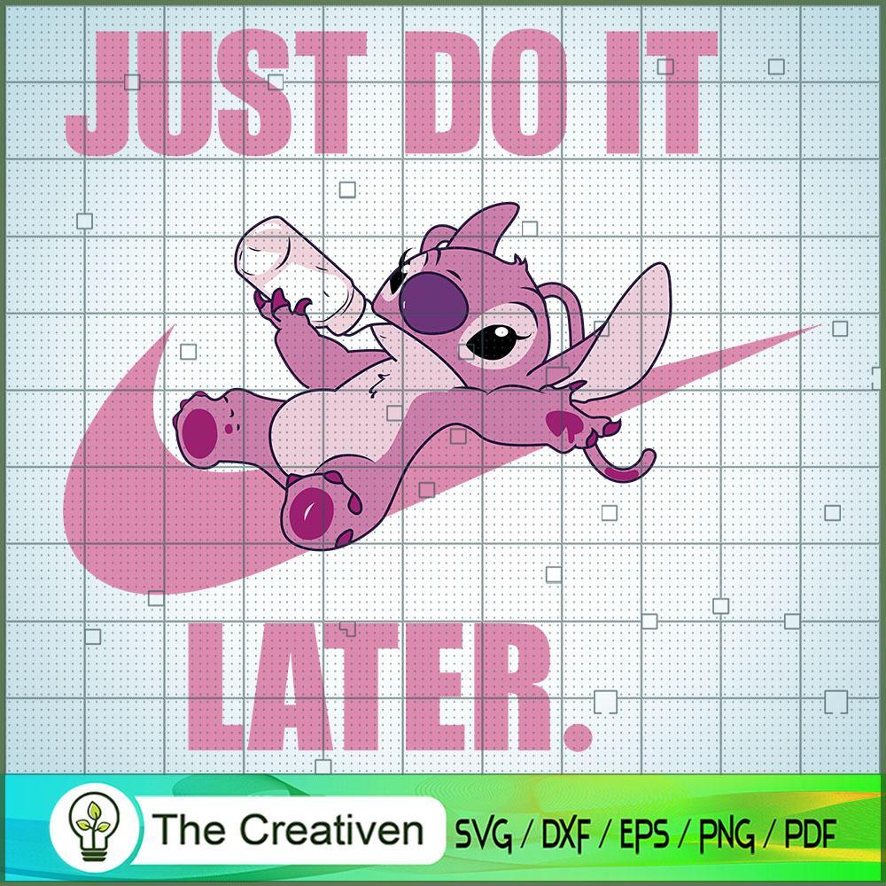 Just Do It Later Nike Stitch Pink SVG Cut File for Cricut & Silhouette 1 Just Do It Later Nike Stitch Pink SVG Cut File for Cricut & Silhouette