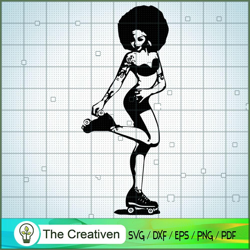Afro Woman Times With Patin SVG, Africa Woman SVG, Black Woman SVG 1 Afro Woman Times With Patin SVG, Africa Woman SVG, Black Woman SVG