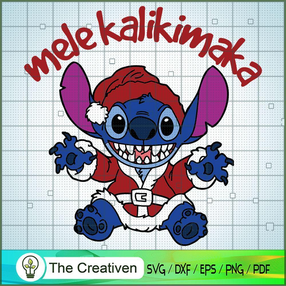 Mele Kalikimaka Stitch Merry SVG Cut File for Cricut 1 Mele Kalikimaka Stitch Merry SVG Cut File for Cricut