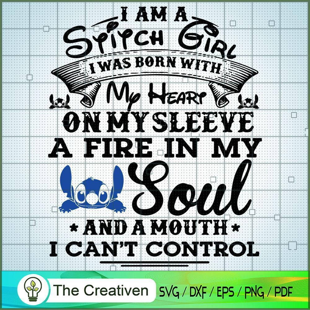 I'm A Stitch Girl I Was Born SVG Cut File for Cricut 1 I'm A Stitch Girl I Was Born SVG Cut File for Cricut