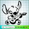 Play Guitar with Stitch SVG Cut File for Cricut & Silhouette